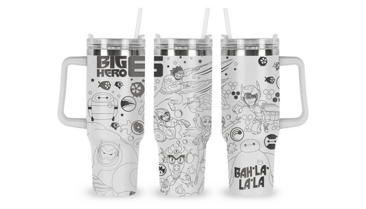 Power up your drinkware with this Big Hero 6 engraved tumbler! Featuring Baymax and San Fransokyo designs, it’s perfect for fans of the Disney hit.