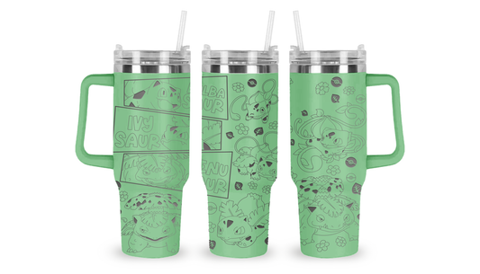 BULBASAUR EVOLUTIONS ENGRAVED TUMBLER DESIGN