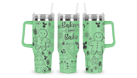 Celebrate the holidays with this festive Gingerbread engraved tumbler! Featuring holiday-themed designs, it’s the perfect drinkware for winter fun.