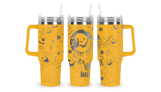 OOGIE BOOGIE ENGRAVED TUMBLER DESIGN