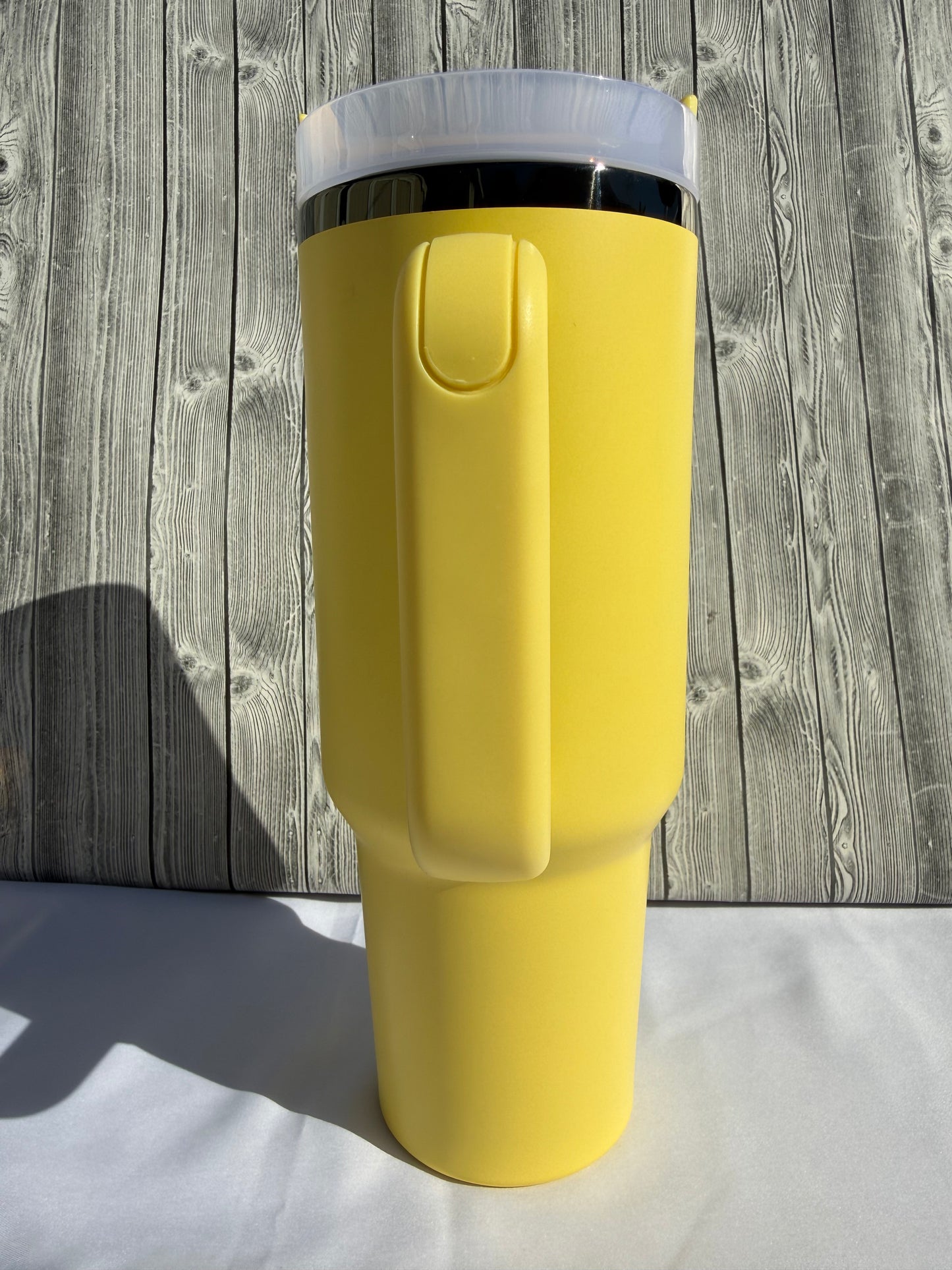 40oz Yellow Black Trim Tumbler- Insulated Stainless Steel (Choose Design)