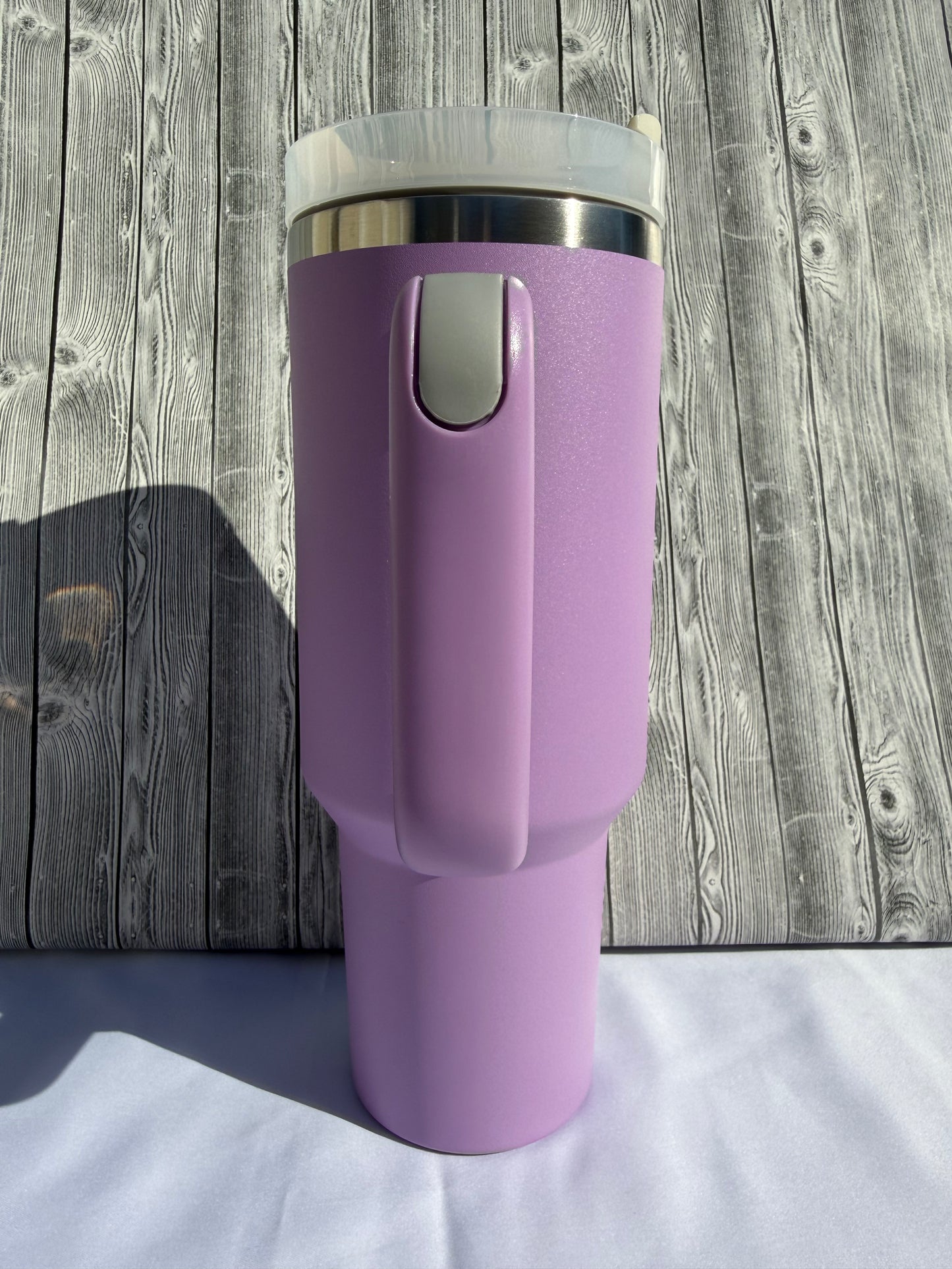 40oz Purple Silver Trim Tumbler β Insulated Stainless Steel (Choose Design)