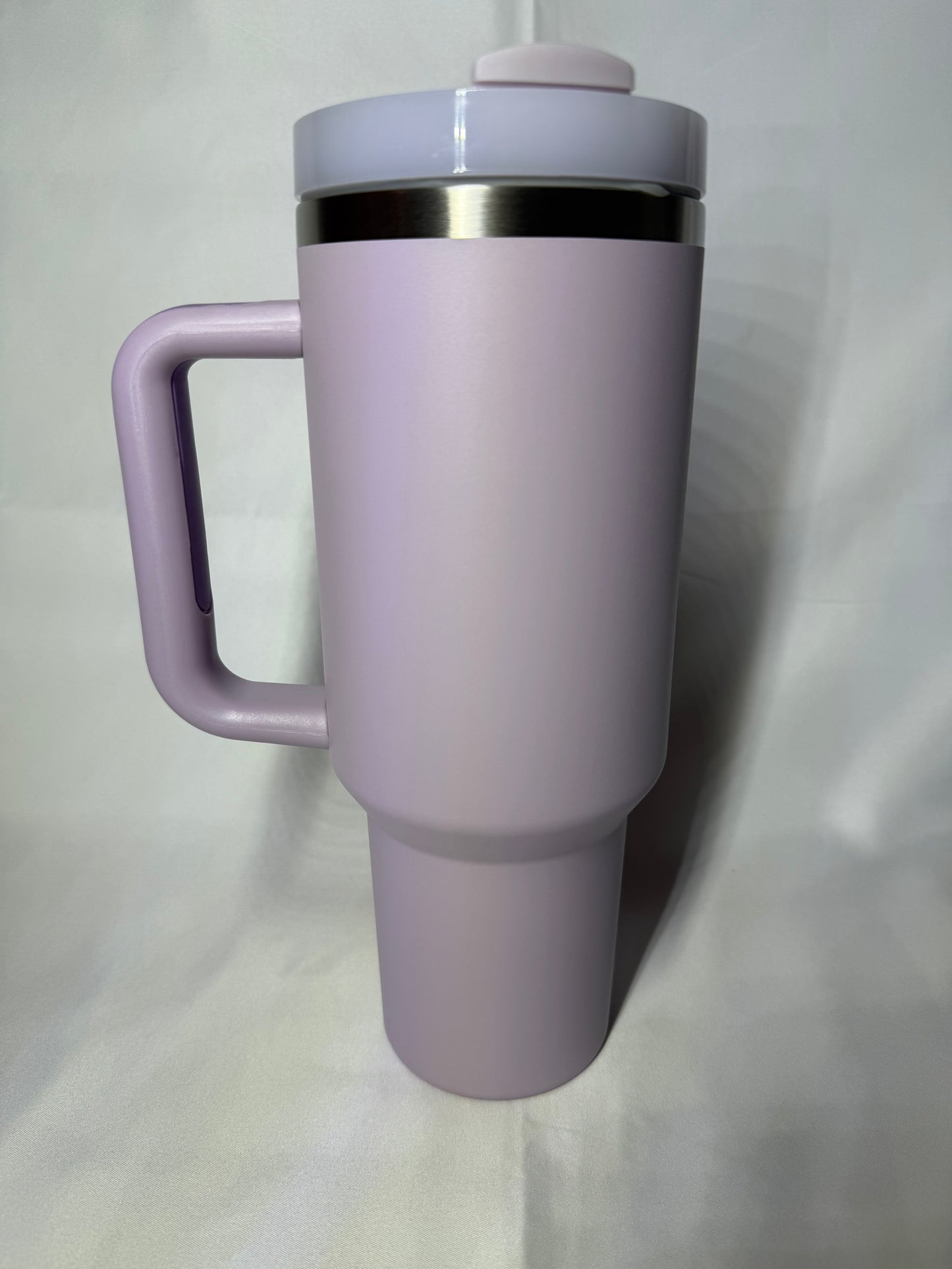 40oz Purple Silver Trim Engraved Tumbler β Choose Your Design