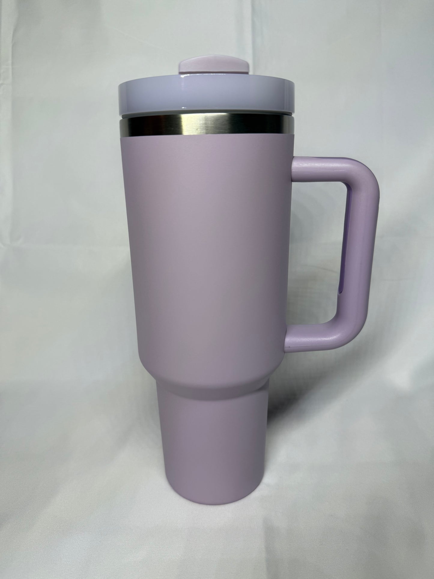 40oz Purple Silver Trim Engraved Tumbler β Choose Your Design