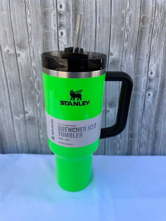 Neon Green 40oz tumbler-Insulated Stainless Steel (Choose Design)