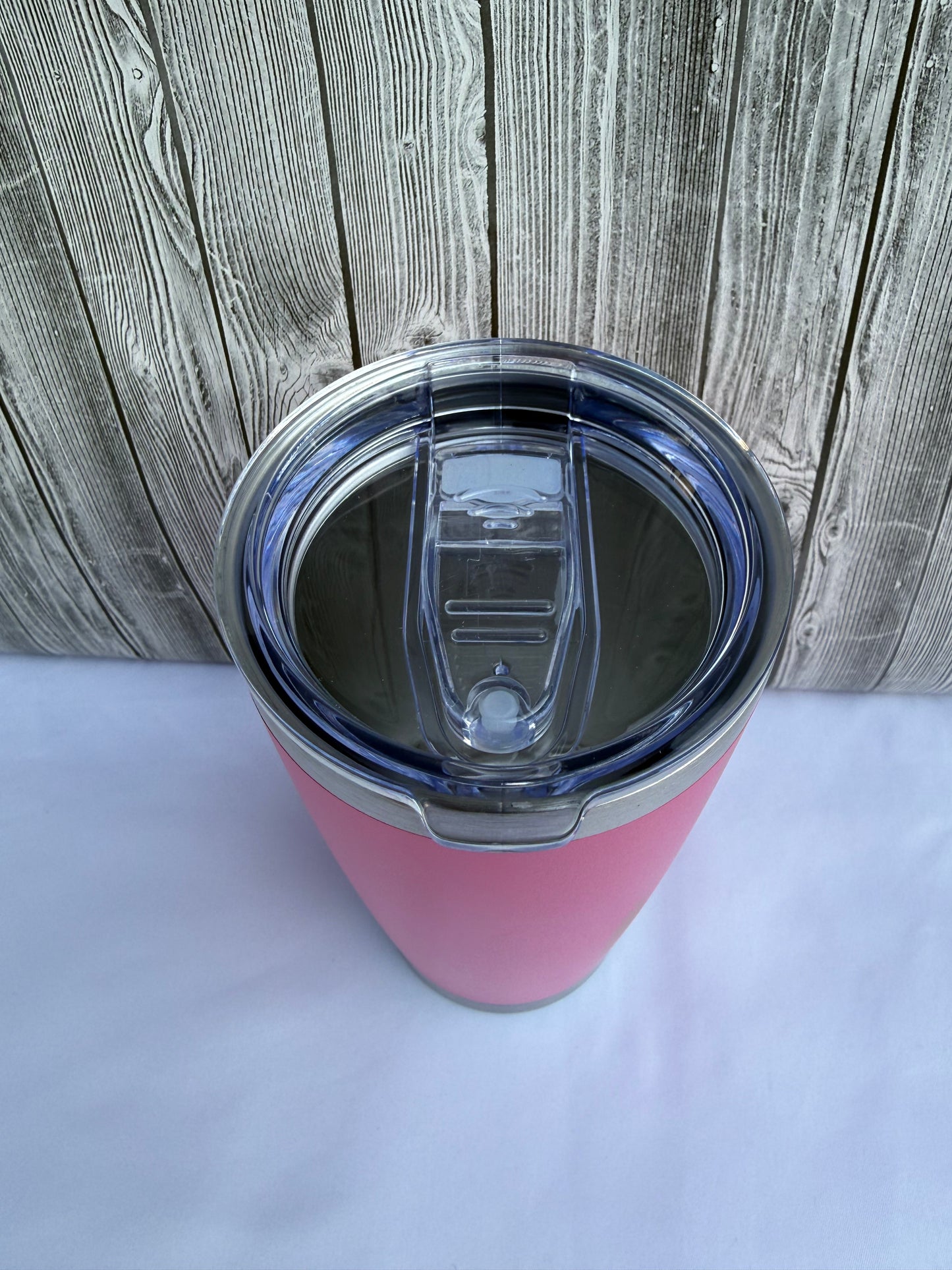 20oz Pink silver trim tumbler-Insulated Stainless Steel (Choose Design)