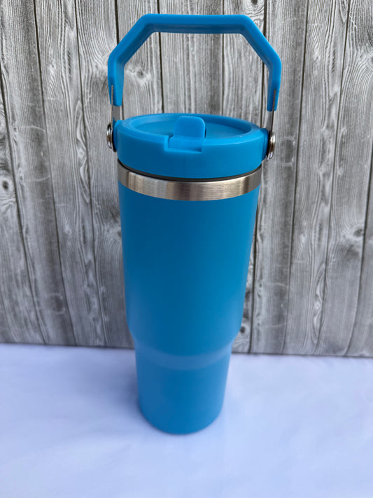 30oz Light Blue tumbler-Insulated Stainless Steel (Choose Design)