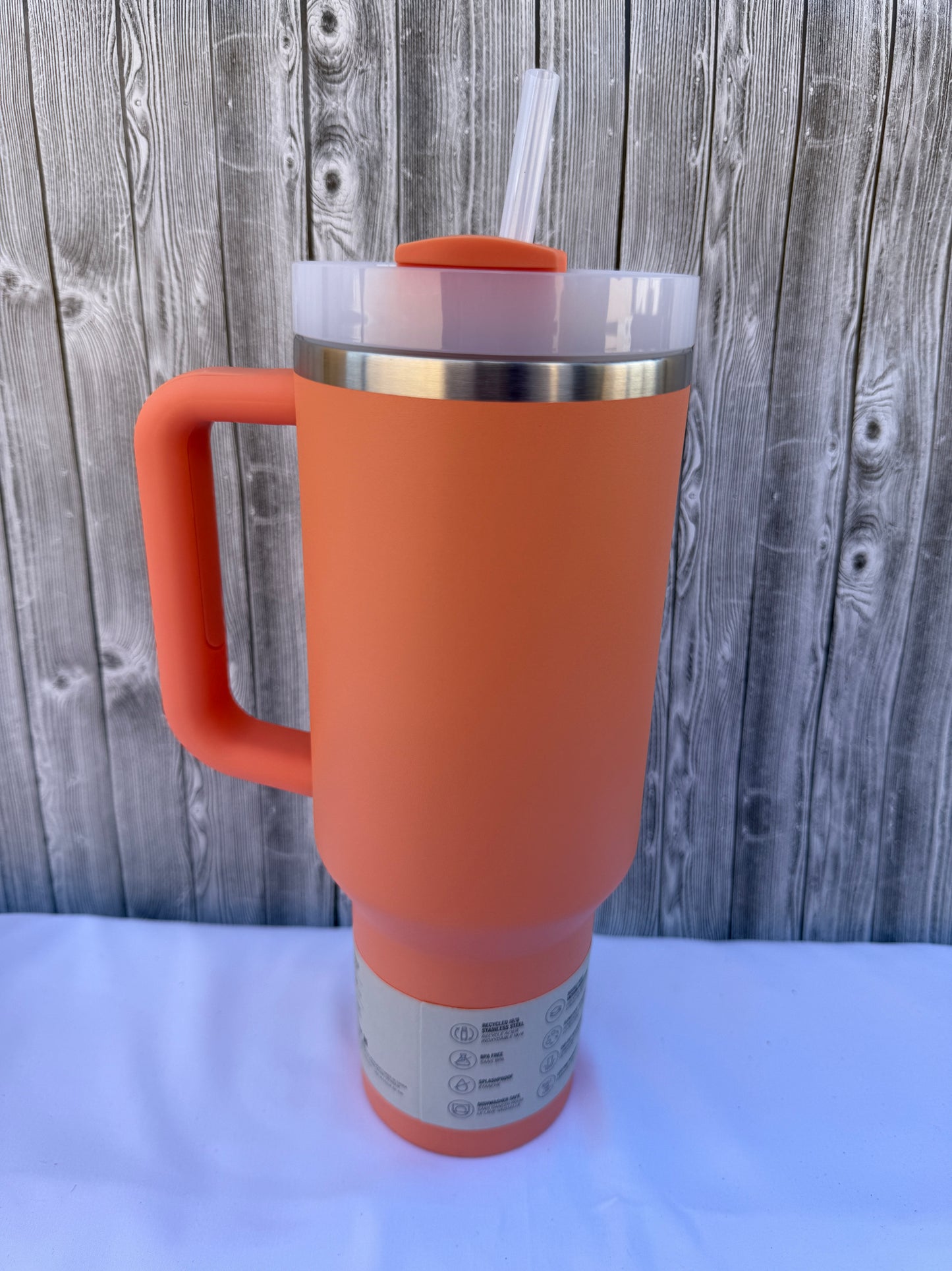 Nectarine 40oz tumbler-Insulated Stainless Steel (Choose Design)