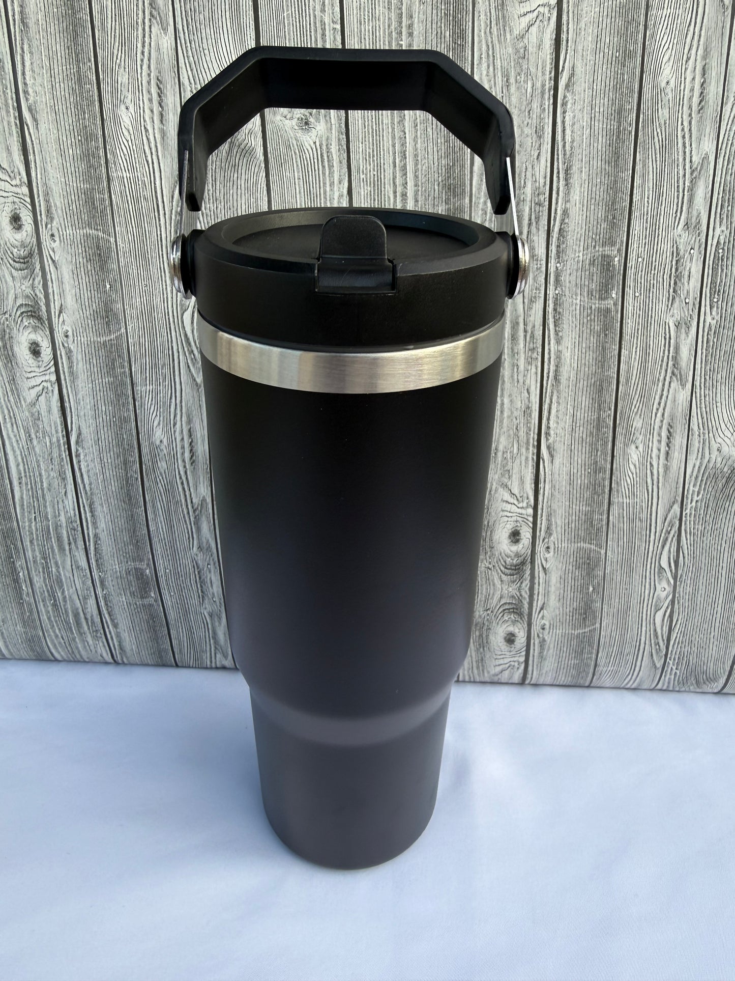 30oz black tumbler-Insulated Stainless Steel (Choose Design)