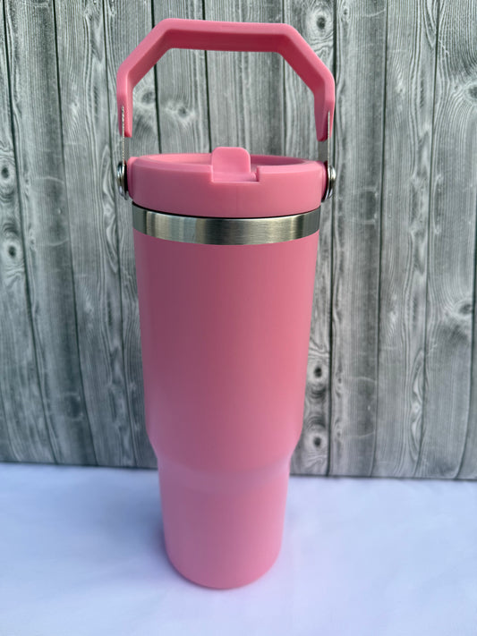 30oz Pink tumbler-Insulated Stainless Steel (Choose Design)