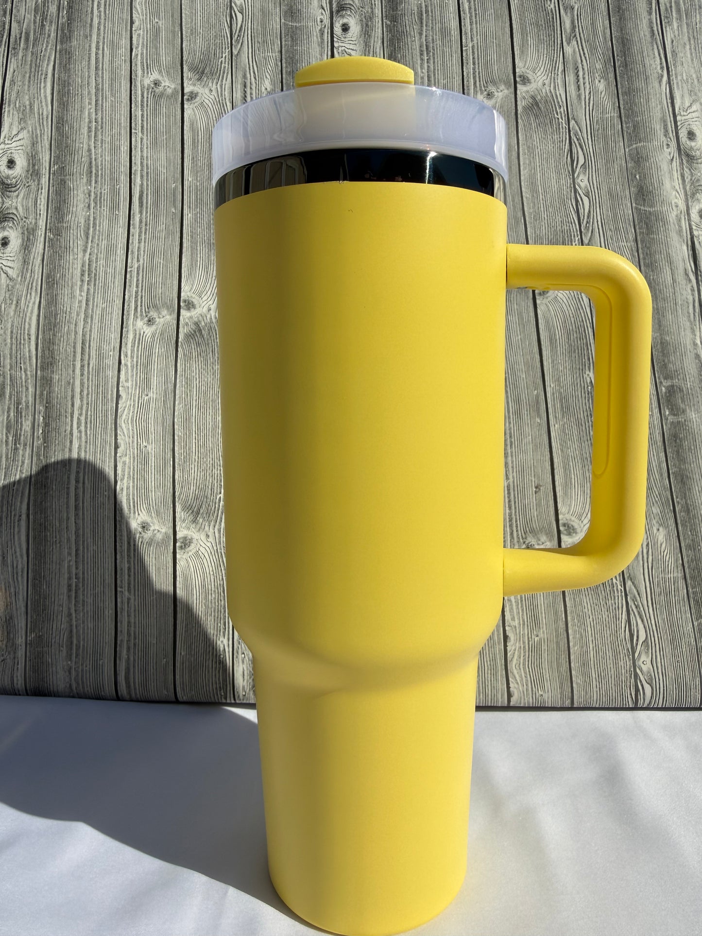 40oz Yellow Black Trim Tumbler- Insulated Stainless Steel (Choose Design)