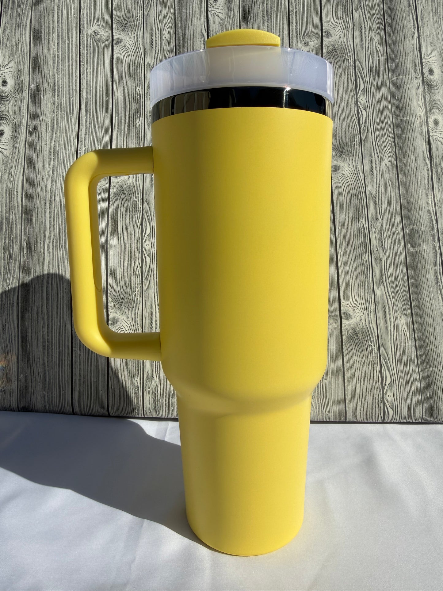 40oz Yellow Black Trim Tumbler- Insulated Stainless Steel (Choose Design)