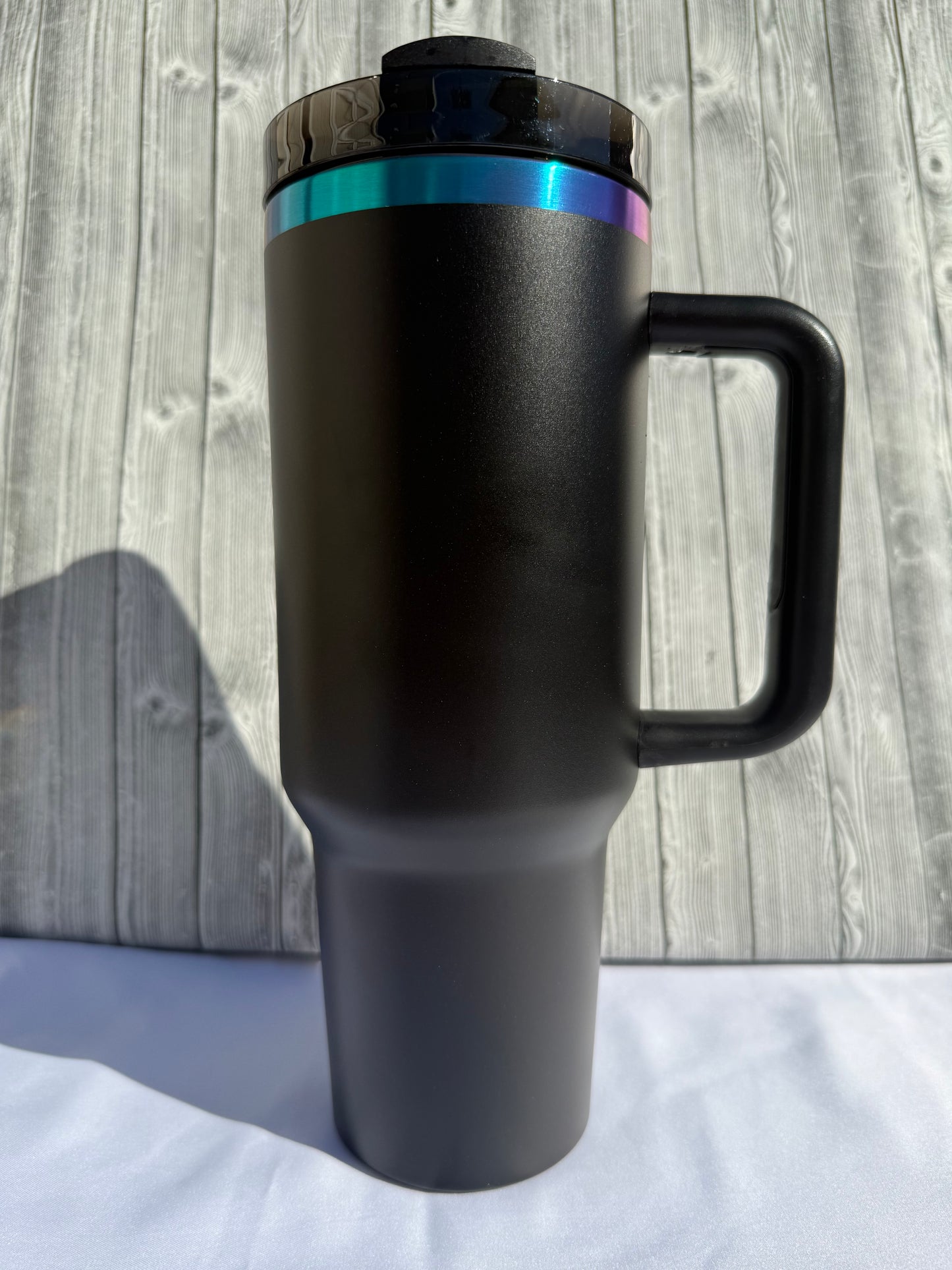 40oz Black Chroma Trim Tumbler – Insulated Stainless Steel (Choose Design)