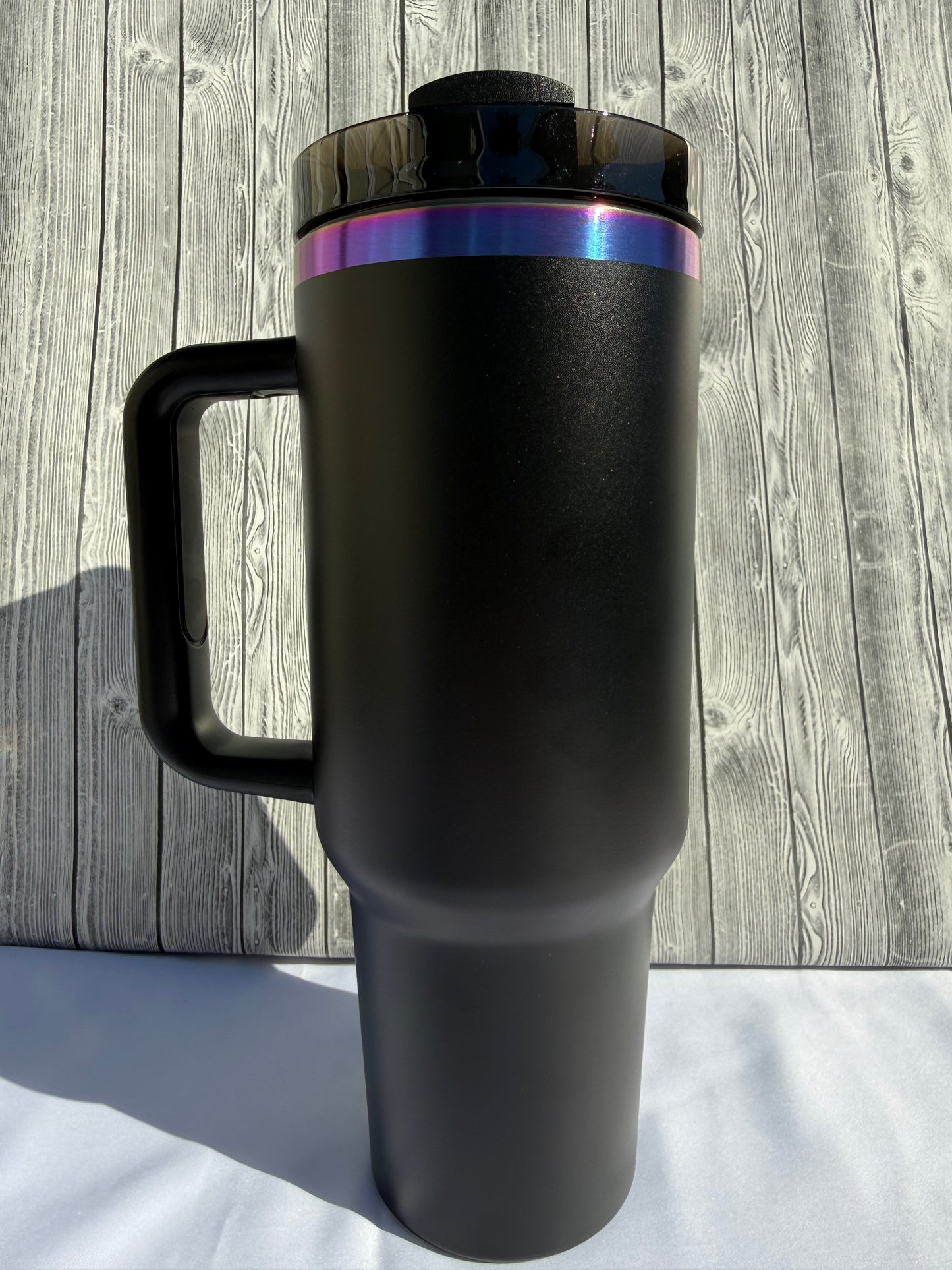 40oz Black Chroma Trim Tumbler – Insulated Stainless Steel (Choose Design)